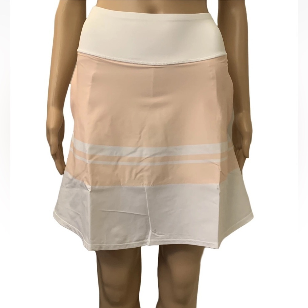 Puma Womens Powershape Skort Size XS Long Pink White Striped Golf Tennis NWT $75